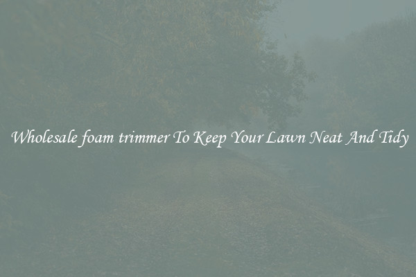 Wholesale foam trimmer To Keep Your Lawn Neat And Tidy