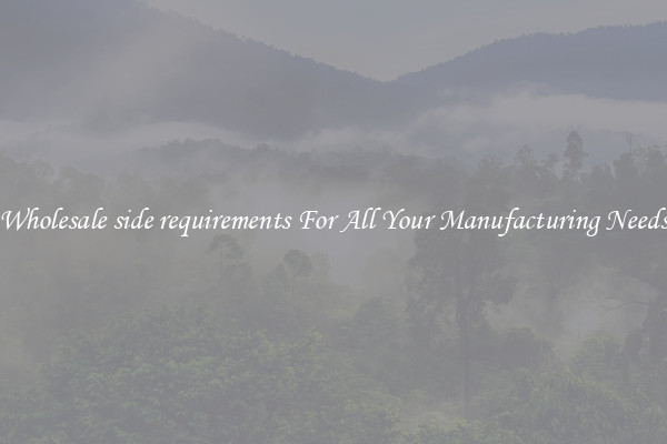 Wholesale side requirements For All Your Manufacturing Needs