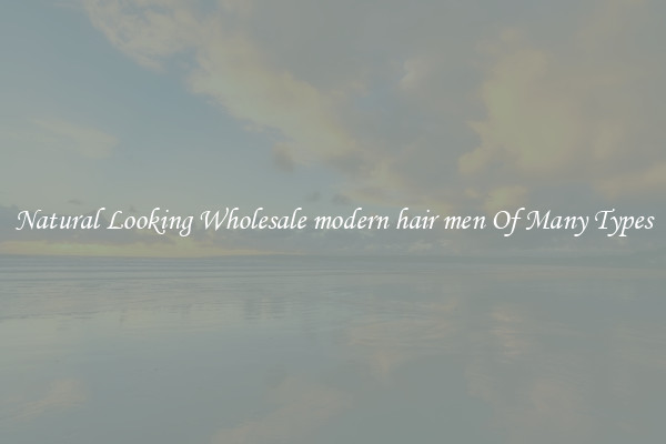 Natural Looking Wholesale modern hair men Of Many Types