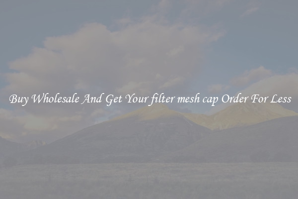 Buy Wholesale And Get Your filter mesh cap Order For Less