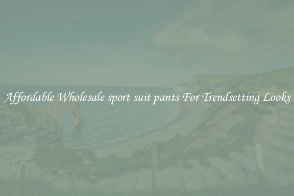 Affordable Wholesale sport suit pants For Trendsetting Looks