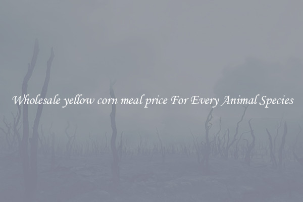 Wholesale yellow corn meal price For Every Animal Species