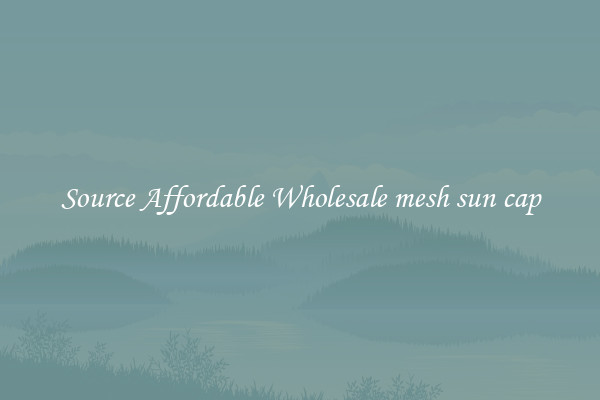 Source Affordable Wholesale mesh sun cap